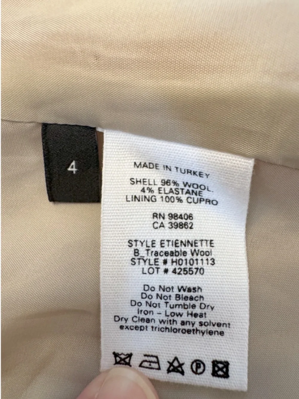 Theory Etiennette Good Wool Suit Jacket in Crimson Size 4